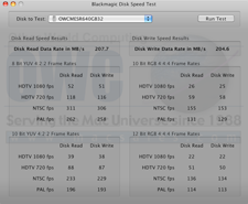 BlackMagic benchmark results